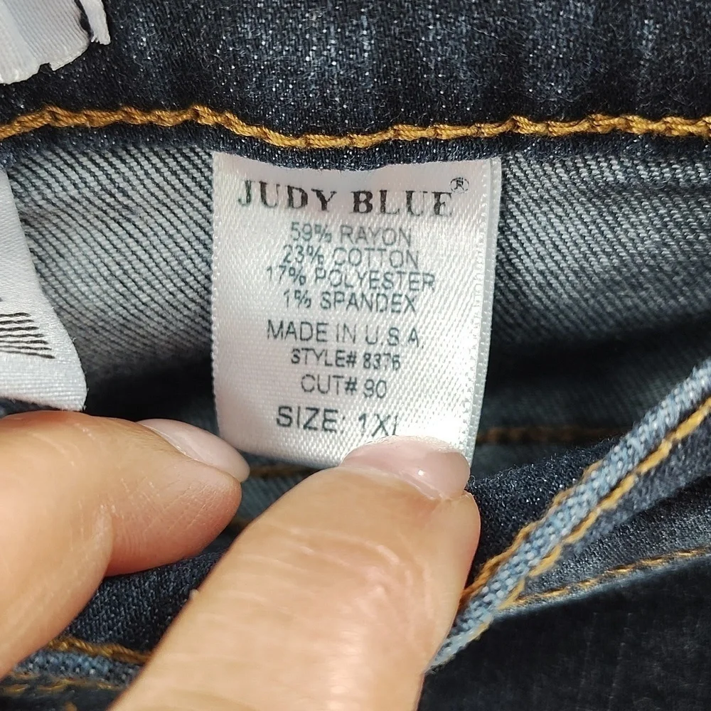 Judy Blue Skinny Jeans Size 1X Stretch Dark Blue